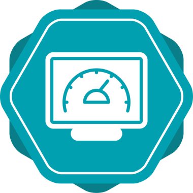 Masaüstü Bilgisayar Web simgesi basit illüstrasyon 