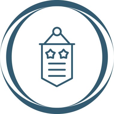 Banner simgesinin vektör illüstrasyonu
