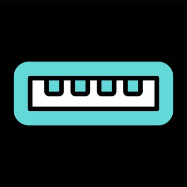 usb simgesi, vektör illüstrasyonu basit tasarım