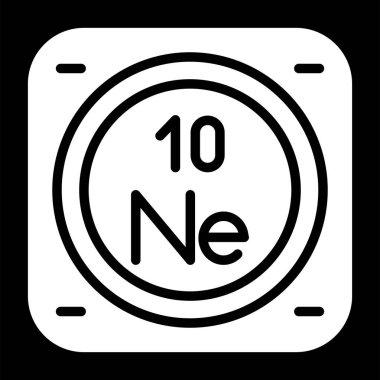 Neon kimyasal işaret simgesi, web illüstrasyonu