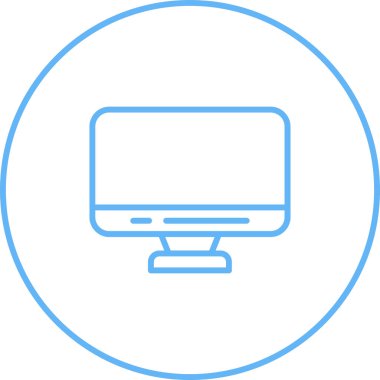 masaüstü monitörü web simgesi, vektör illüstrasyonu