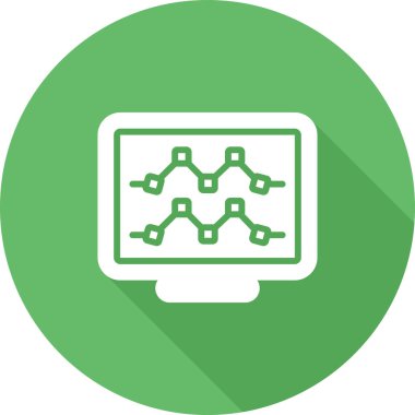 Masaüstü Bilgisayar Web simgesi basit illüstrasyon 