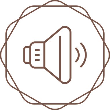 ses hoparlörü simgesi, web illüstrasyonu