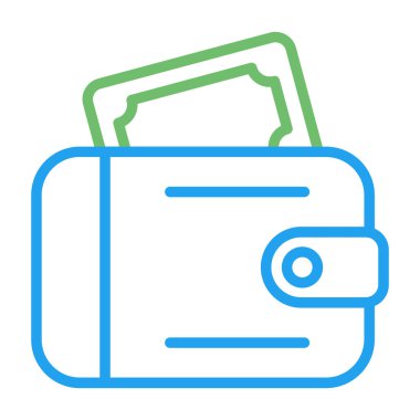 m-cüzdan simge vektör çizim 