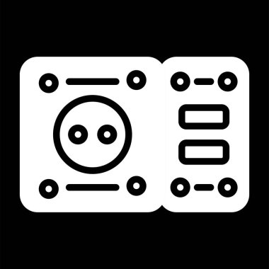 Soket simgesi tasarımı, vektör illüstrasyonu