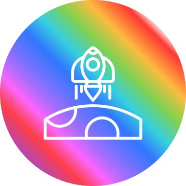 roket ağ ikonu vektör illüstrasyonu 