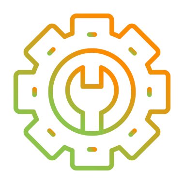 Cogwheel simgesinin vektör illüstrasyonu