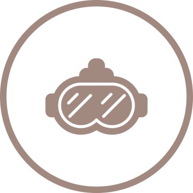 Sanal Gerçeklik kulaklık simgesi, vektör illüstrasyonu basit tasarım