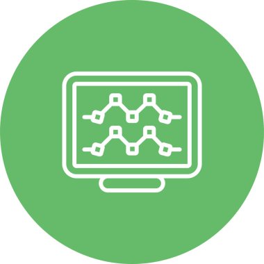 Masaüstü Bilgisayar Web simgesi basit illüstrasyon 