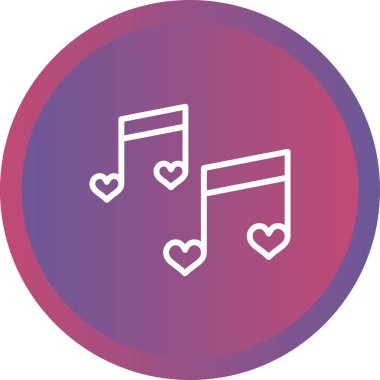 Web için müzik notaları illüstrasyonu