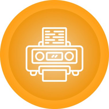 Yazıcı. Web simgesi basit illüstrasyon