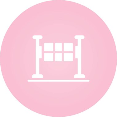 Düz çizgi simgesini bitir. Vektör illüstrasyonu.