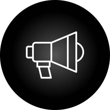 Megafon. Web simgesi basit illüstrasyon