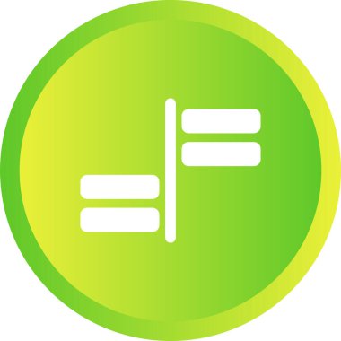 Yatay Hizalama Ağ ikonu vektör çizimi