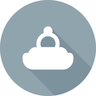 Nişan yüzüğü web simgesi vektör illüstrasyonu