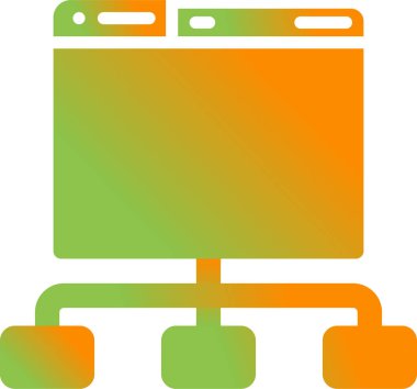 Ağ simgesinin vektör illüstrasyonu