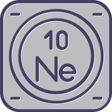 Neon kimyasal işaret simgesi, web illüstrasyonu