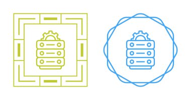 veritabanı web simgesi vektör çizimi