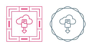 Bulut Güvenliği Denetim simgeleri ayarlandı, vektör illüstrasyonu basit tasarım
