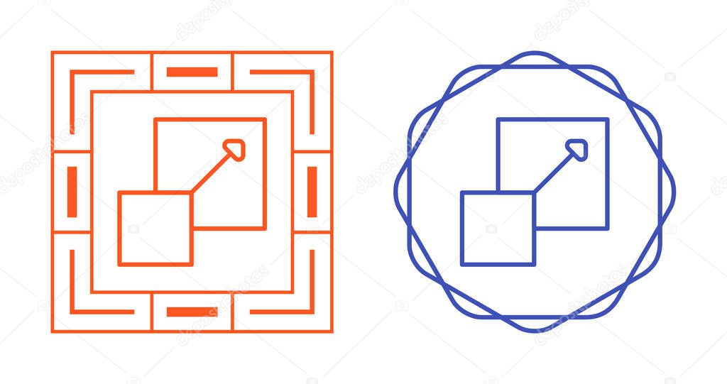 Scalability icons in flat style set. Simple icons set isolated on white background. Vector illustration