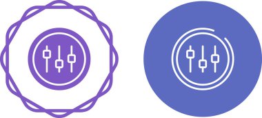 Müzik eşitleyici simgeleri ayarlandı, vektör illüstrasyonu