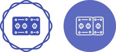 Devre Kesicisi Simgeleri Seti, web basit illüstrasyonu