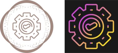 çizgi dişli tekerlek simgesi izole edilmiş vektör.