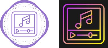 Müzik Oynatıcı Web simgesi vektör illüstrasyonu