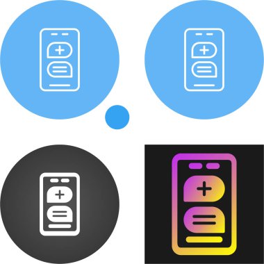 bir takım ikonlar. Web basit illüstrasyonu. 