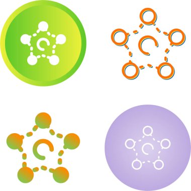 bir takım ikonlar. Web basit illüstrasyonu.