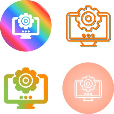 bir takım ikonlar. Web basit illüstrasyonu.