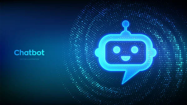 Robot Chatbot Icono Cabeza Solicitud Asistente Chatbot Concepto Asistente Conversación — Archivo Imágenes Vectoriales