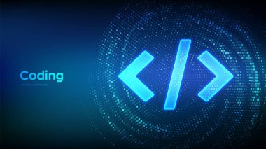 Programming code. Coding or Hacker background. Programming code icon made with binary code. Virtual tunnel warp made with digital code. Data Flow. Vector Illustration clipart svg vector 