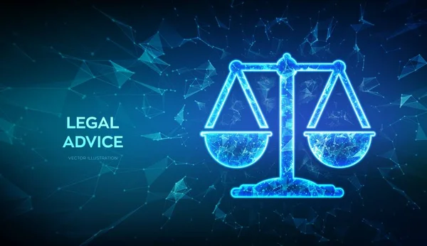 Çalışma Hukuku Avukat Avukat Hukuki Danışmanlık Kavramı Çokgenlerden Üçgenlerden Noktalardan — Stok Vektör
