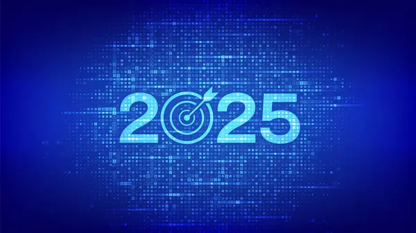 2025 Año Nuevo Objetivos y planes. Números 2025 hechos con símbolos de ...
