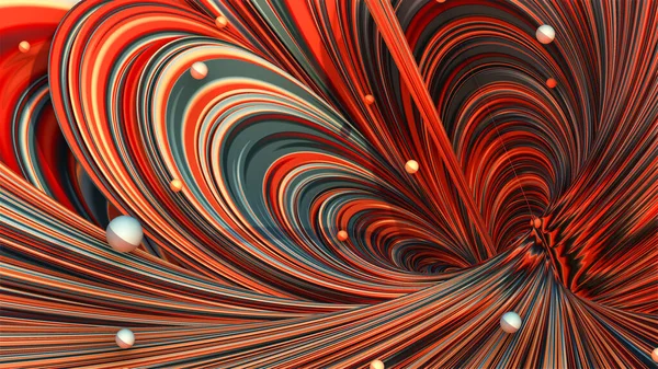 Абстрактный Дизайн Инсталляция Цветных Светящихся Красок Трехмерная Фрактальная Графика Часть Стоковое Фото