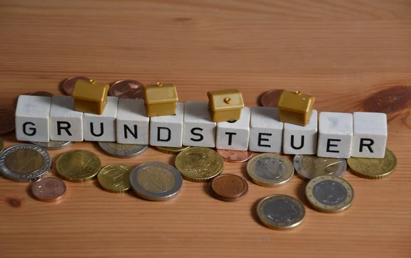 Grundsteuer Němčina Pro Daň Nemovitosti Stock Fotografie