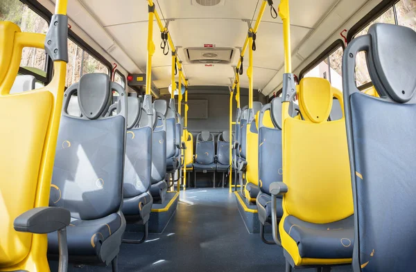 Interior of a bus on display at Nineteenth Edition of Bus Brasil Fest 2023 show, held in the city of Campinas, Brazil.