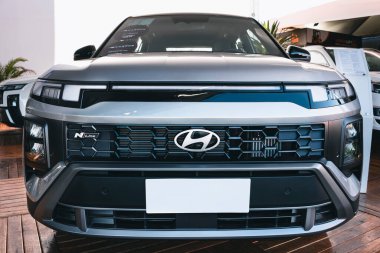 Hyundai Creta N Line, Brezilya 'daki Londrina 2025 Tarım Fuarı' nda sergilenen spor ön ızgarasıyla cesur tasarımını vurguluyor..