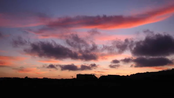 Zachód Słońca San Lawrenz Wyspa Gozo Malta — Zdjęcie stockowe