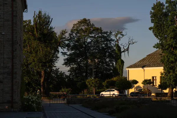 Polonya 'nın Bialystok köyünde günbatımı