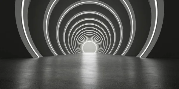 추상적 건축의 렌더링이다 안내를 어두운 콘크리트 — 스톡 사진