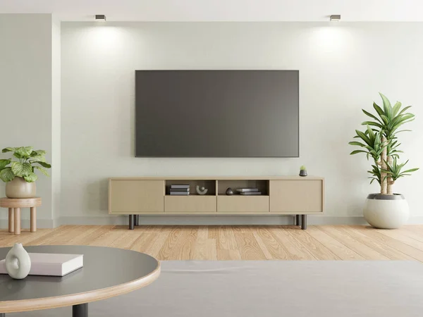 Rendering Modern Living Room Screen White Wall — Stock Photo, Image