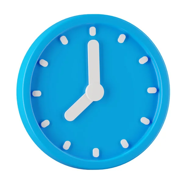Icono Renderizado Reloj Azul — Foto de Stock