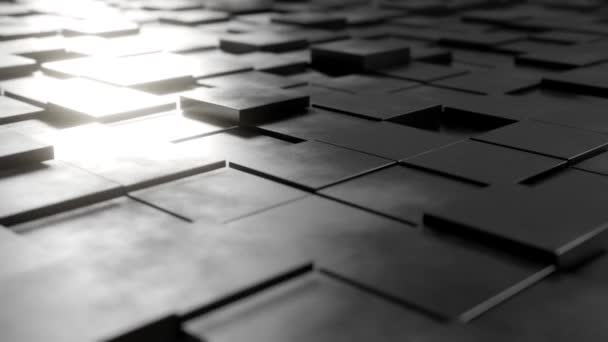 Återgivning Abstrakt Mörk Geometrisk Bakgrund Drift Loopar — Stockvideo
