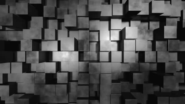 Rendering Abstract Dark Geometric Background Loop Animation — Stock Video