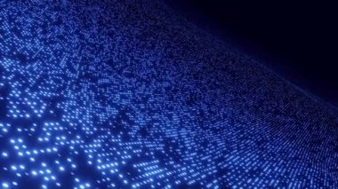 Dijital geometri dalga arkaplanı soyut. Döngü canlandırması.