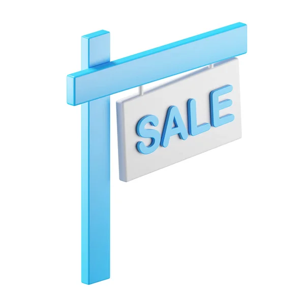 Icon Rendering Sale Sign Board Isolated Background — Stock Photo, Image