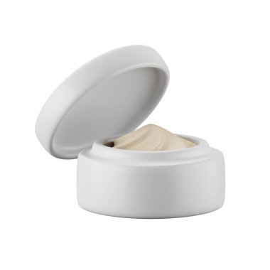 3d icon rendering of cream jar. clipart