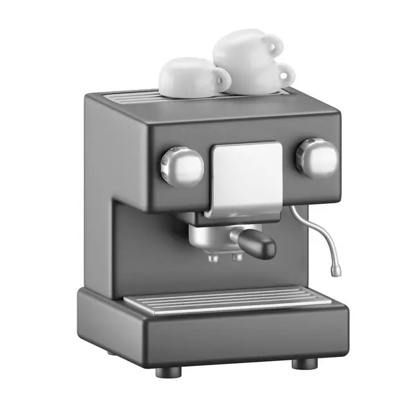 コーヒーマシンの3Dアイコン — ストック写真